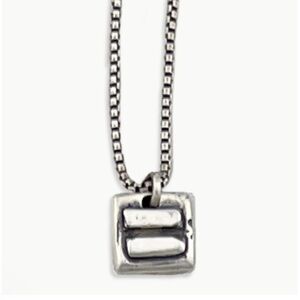 Sterling silver EQUALITY necklace.
